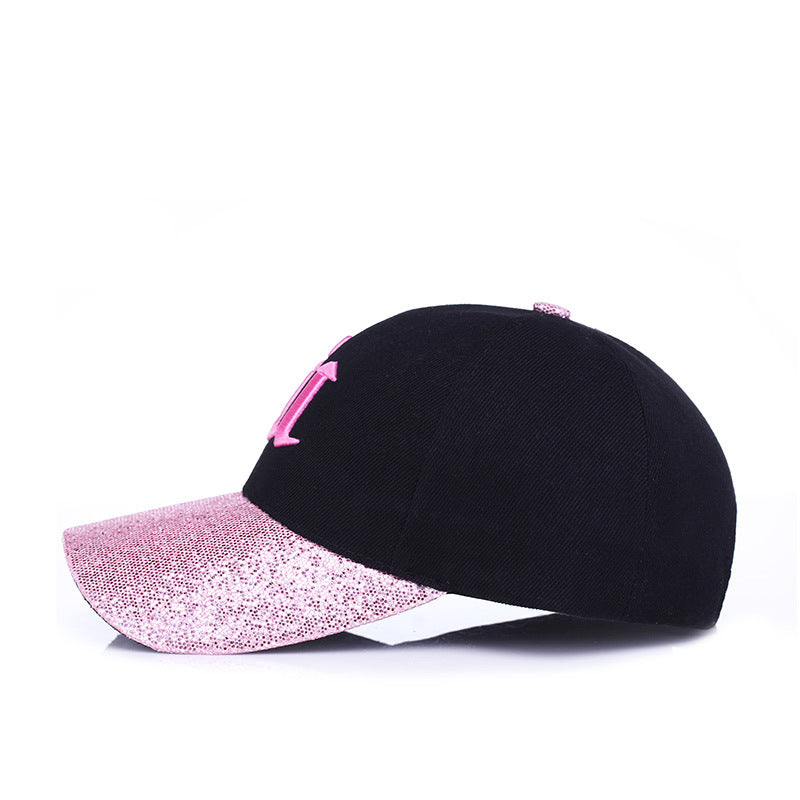 shimmery baseball cap