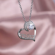 Mom Heart Zircon Necklace