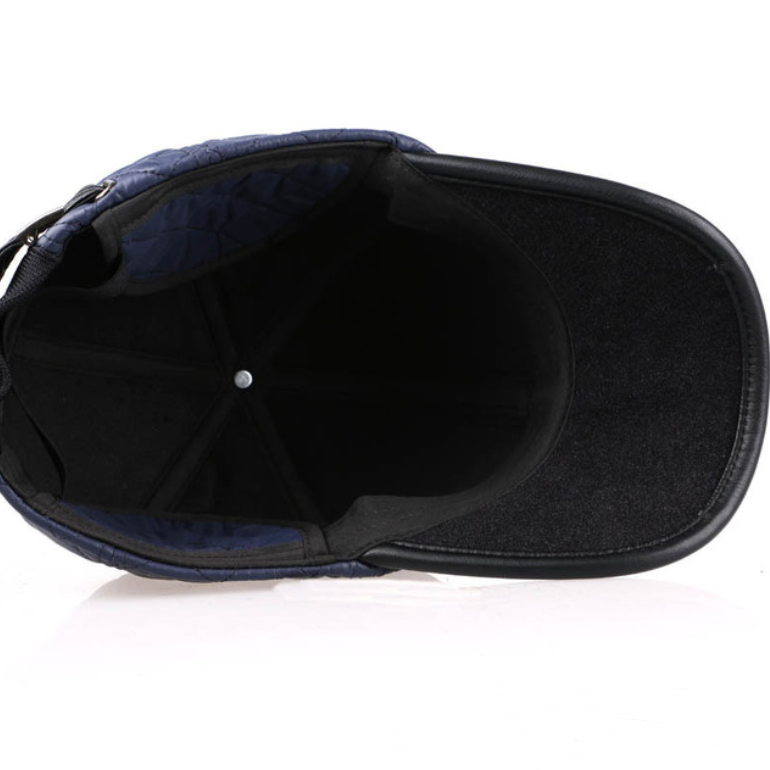 Shiny leather baseball cap