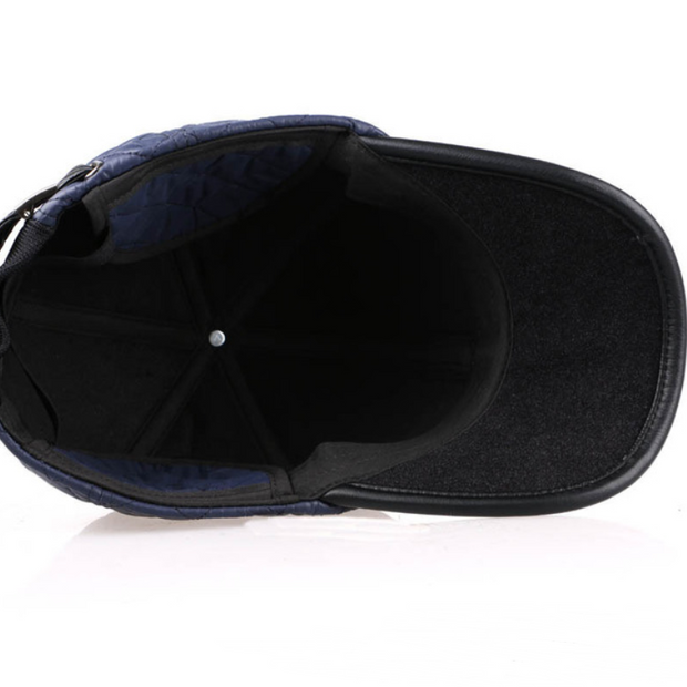 Shiny leather baseball cap