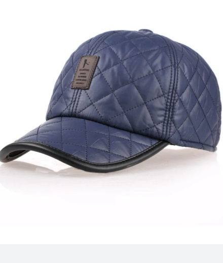 Shiny leather baseball cap