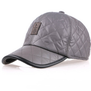 Shiny leather baseball cap