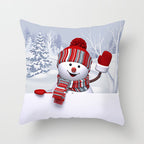 Snowman Series Peach Soul Pillow Cover