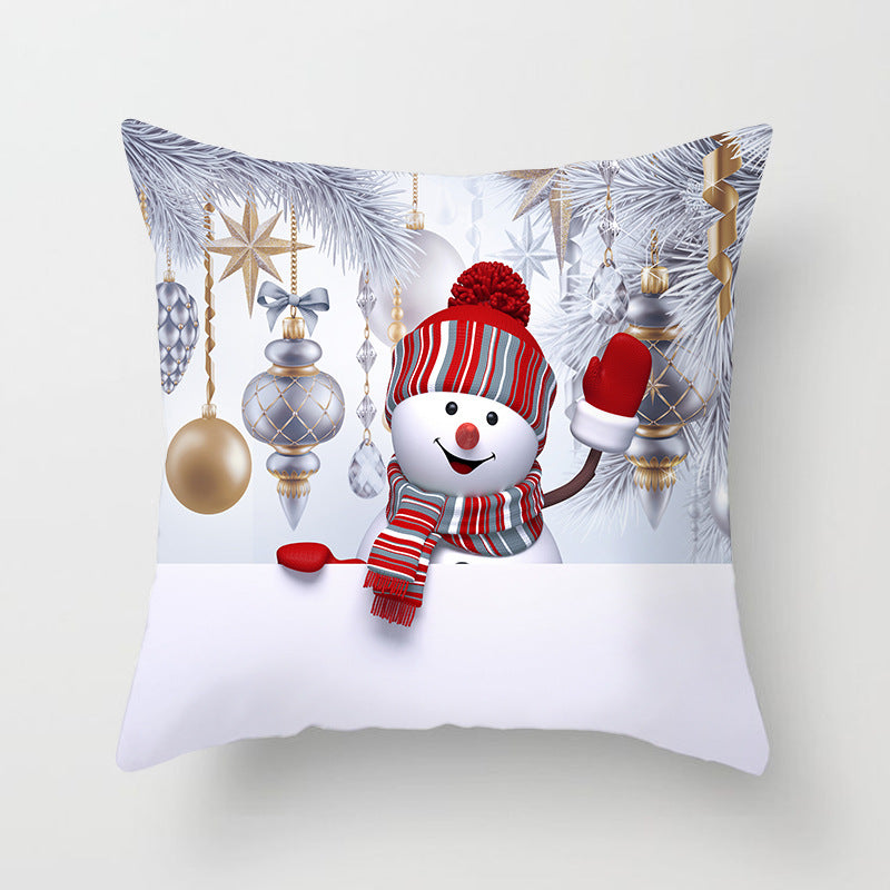 Snowman Series Peach Soul Pillow Cover