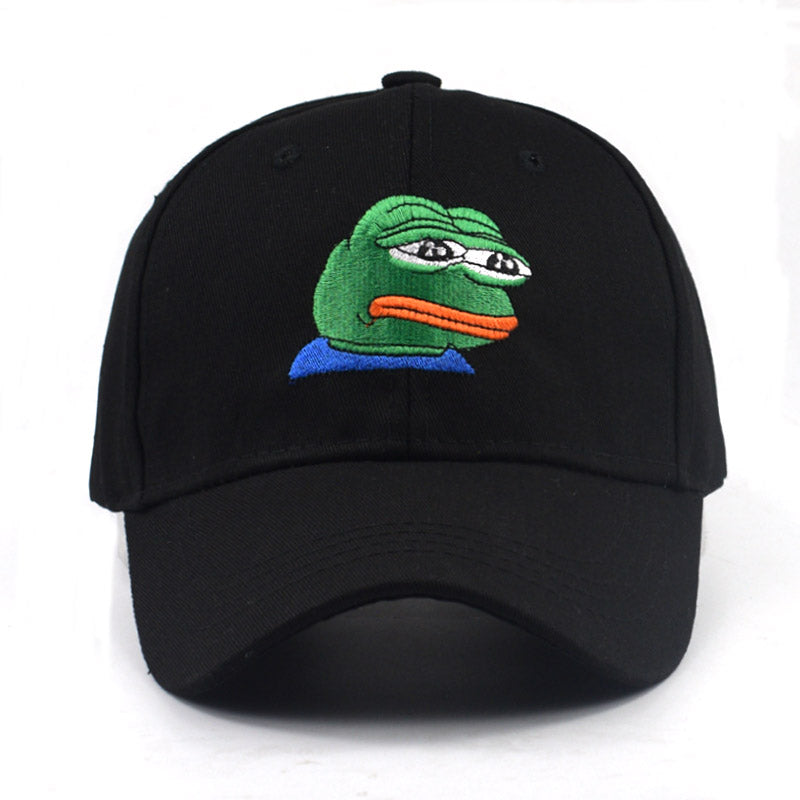 frog embroidery baseball cap