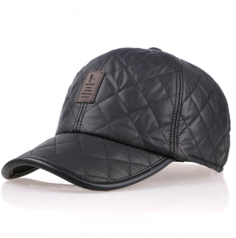 Shiny leather baseball cap