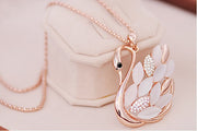 Swan Opal Flash Long Necklace