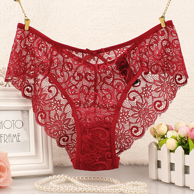 mid-rise lace panties
