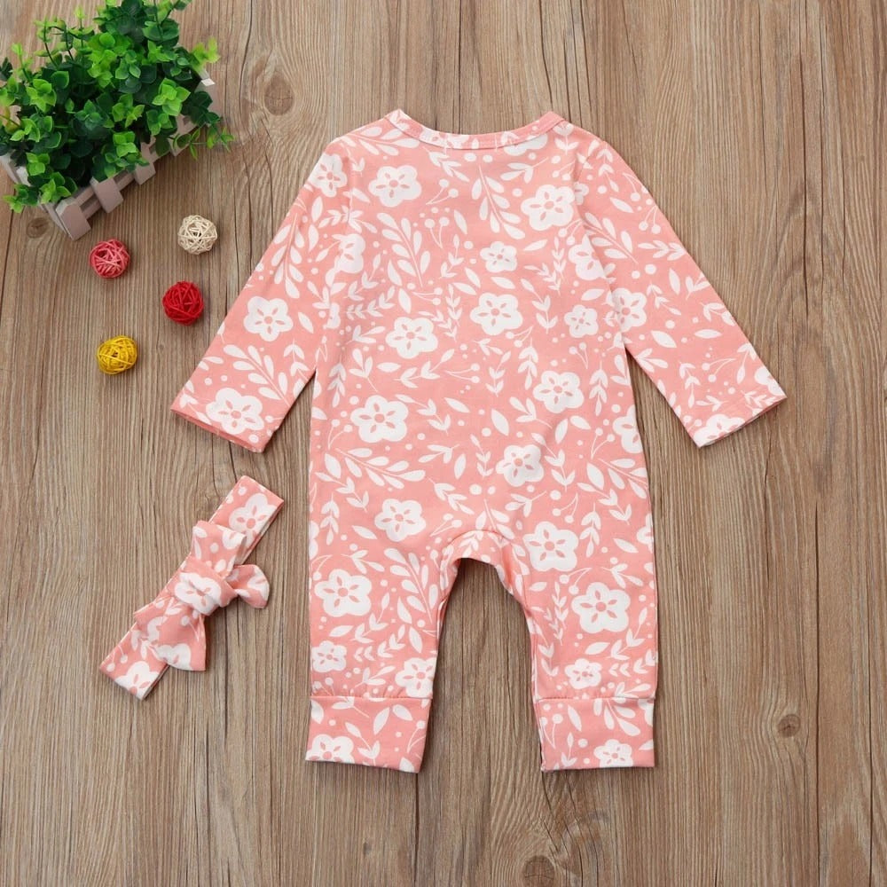 Spring Flower Romper Set