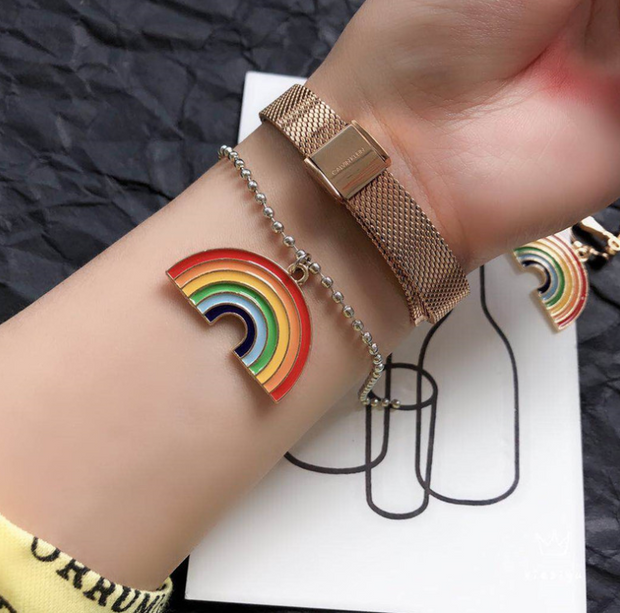 Rainbow chain necklace