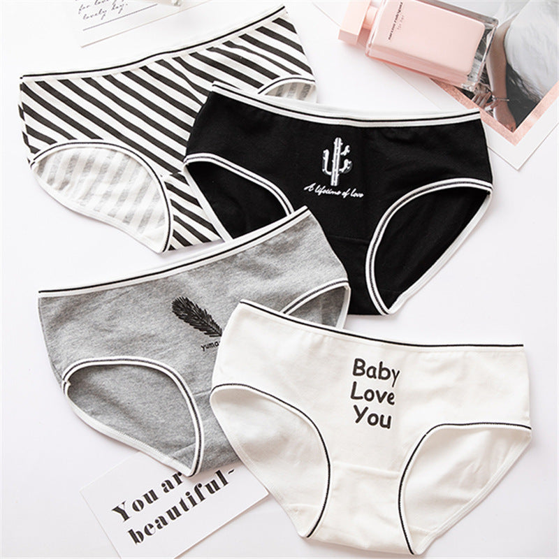 cotton stripes cactus print under wear