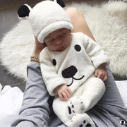 Flannel Hooded Baby Romper