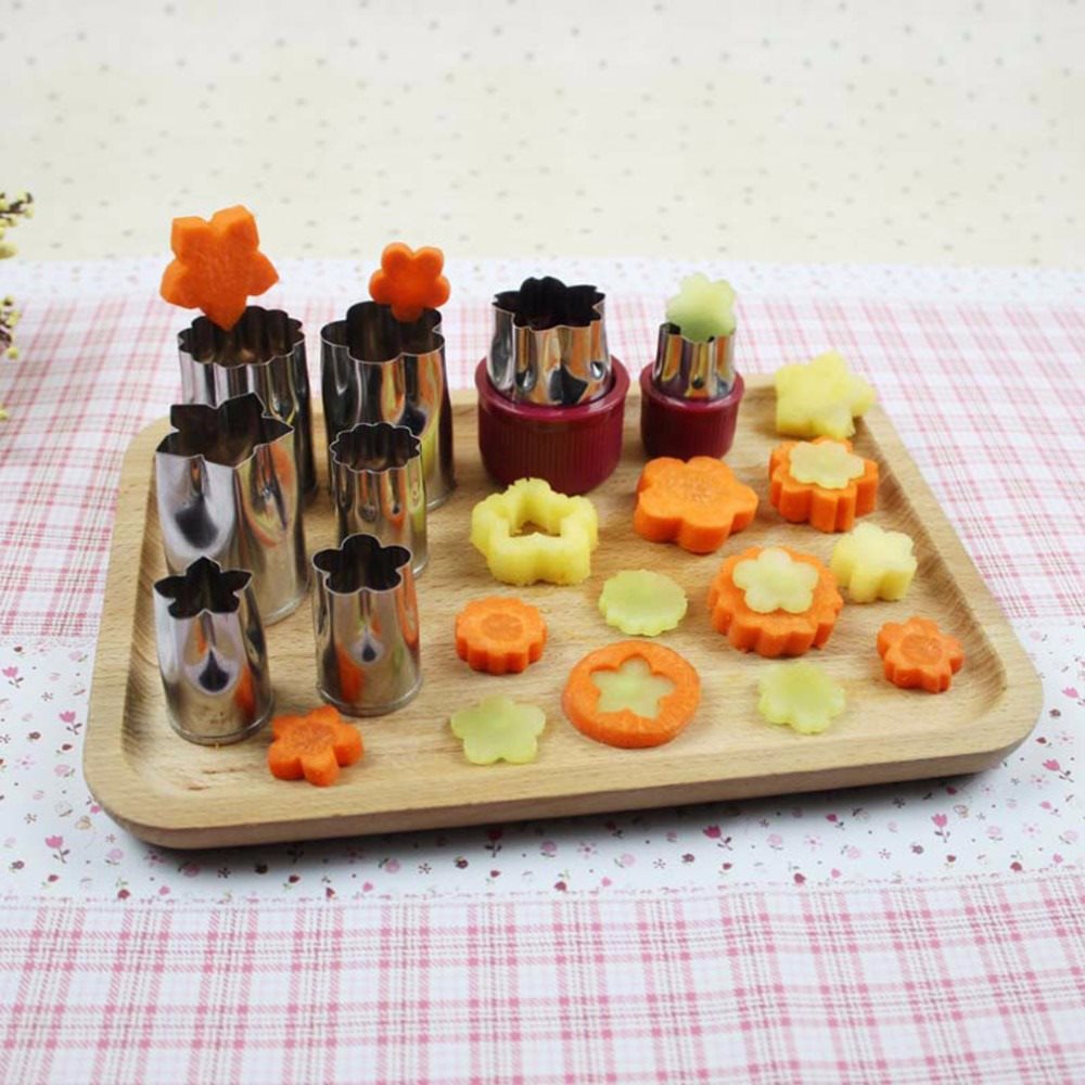 8 pcs stainless steel vegetable and fruit cutter