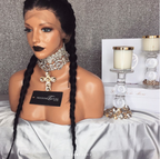 Long braid straight wig