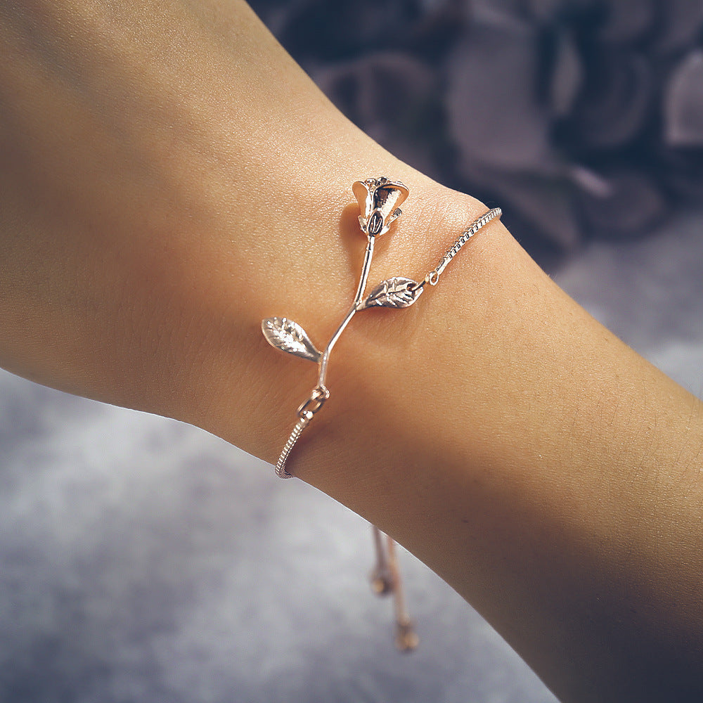 Rose push-pull bracelet
