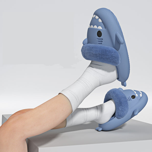 Detachable Winter Shark Slippers
