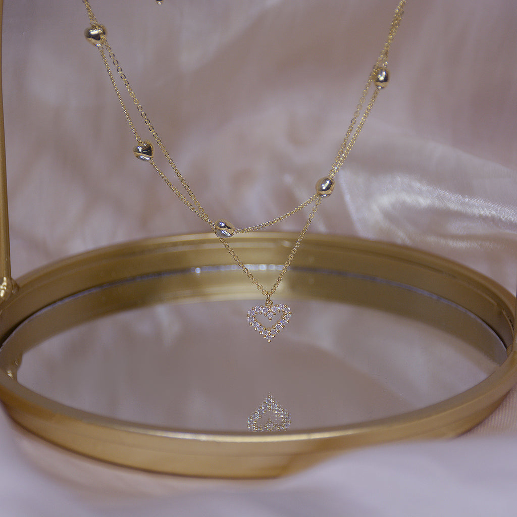 Double Flash Zircon Necklace