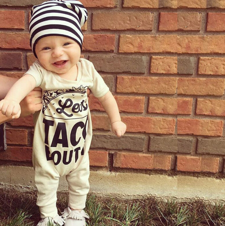 Hamburg Letters Short Sleeves Baby Romper