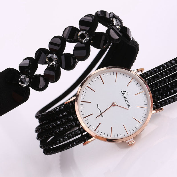 Geneva Flower Wrist Watch