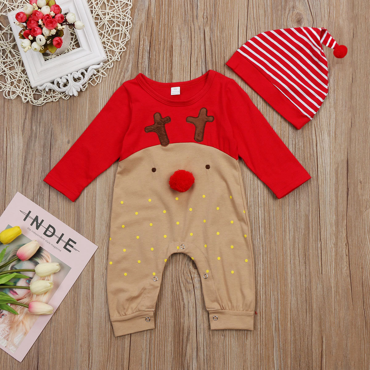 Cute Baby Romper with Hood