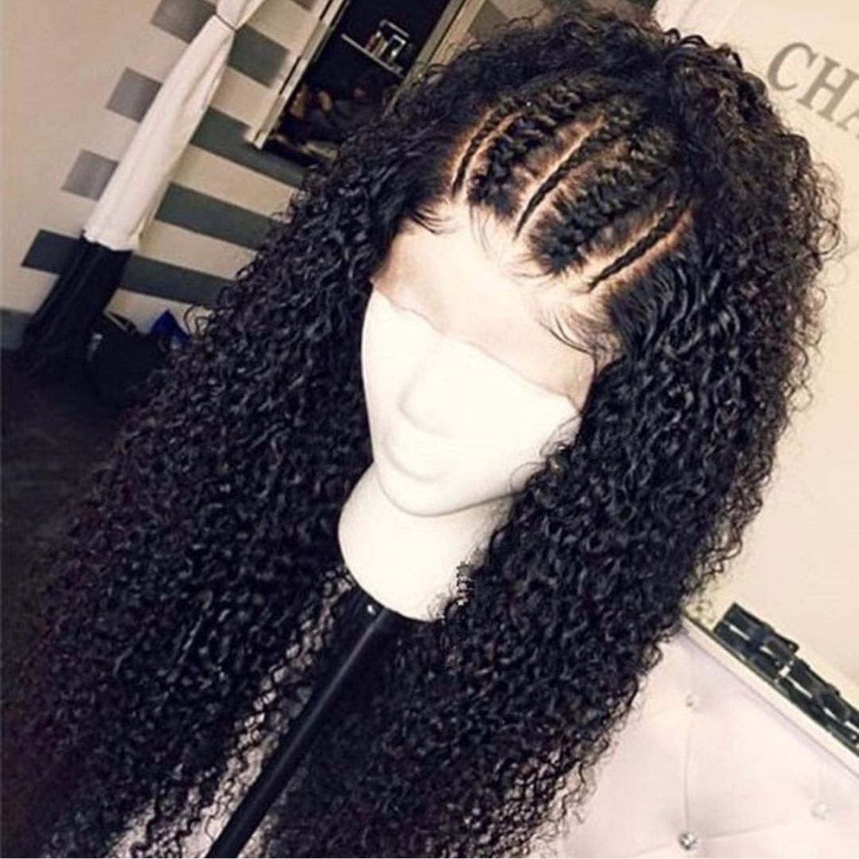 kinky curl frontal wig
