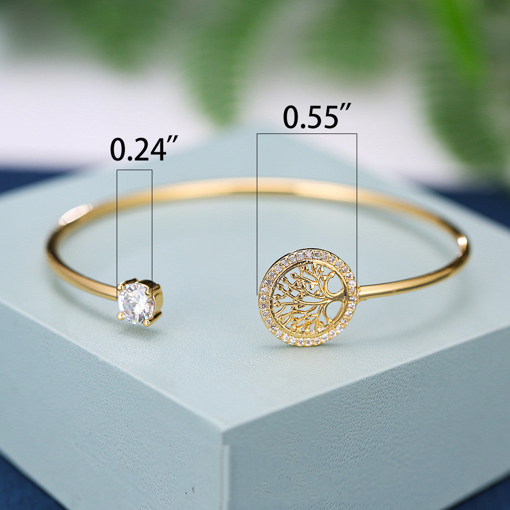 Zircon Stone Tree of Life Bracelet
