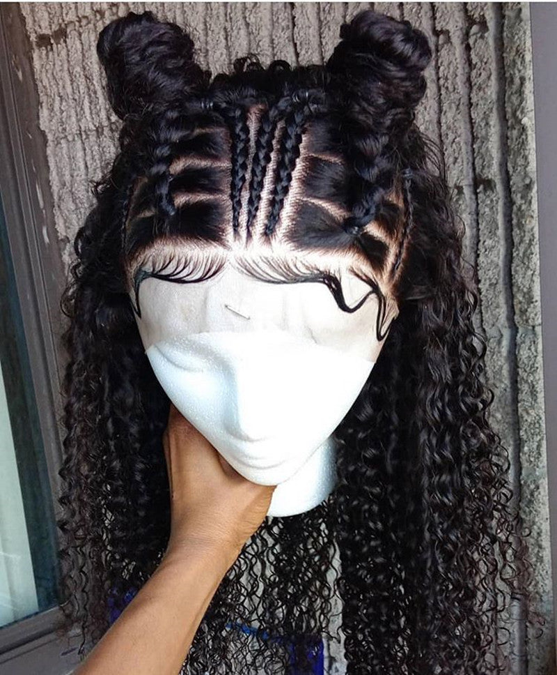 kinky curl frontal wig