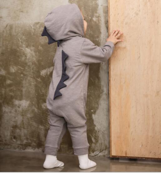 Dinosaur Hoodie Baby Romper