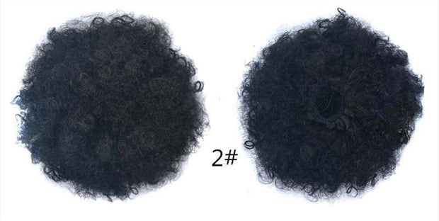 kinky hair bun