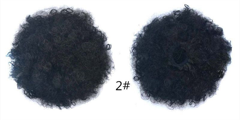 kinky hair bun