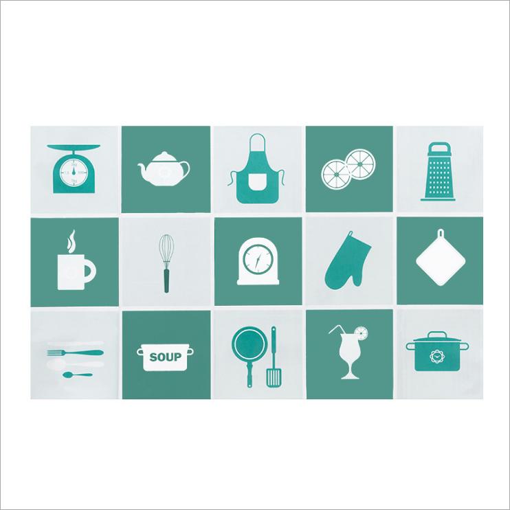 Self-adhesive high temperature anti-oil wall sticker