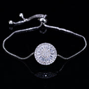 Round ladder zircon bracelet