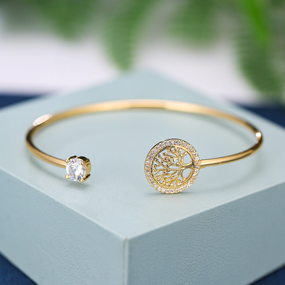 Zircon Stone Tree of Life Bracelet