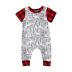 Plaid/Forest Baby Romper