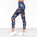 High Waist floral and stripes leggings