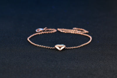 Heart-Shaped Chain Bracelet