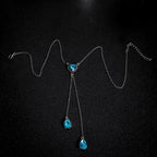 Blue Water Drop Necklace