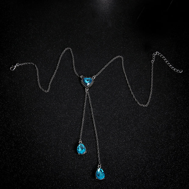Blue Water Drop Necklace