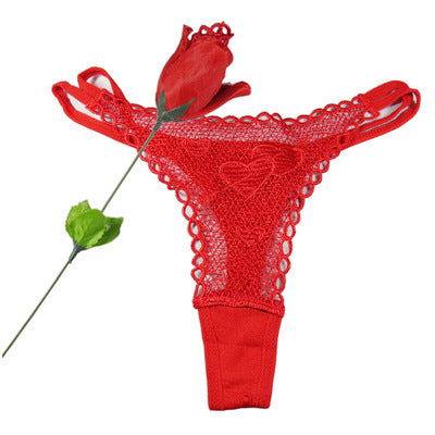 openwork lace rose panties