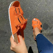 Double Buckle Lounge Slippers