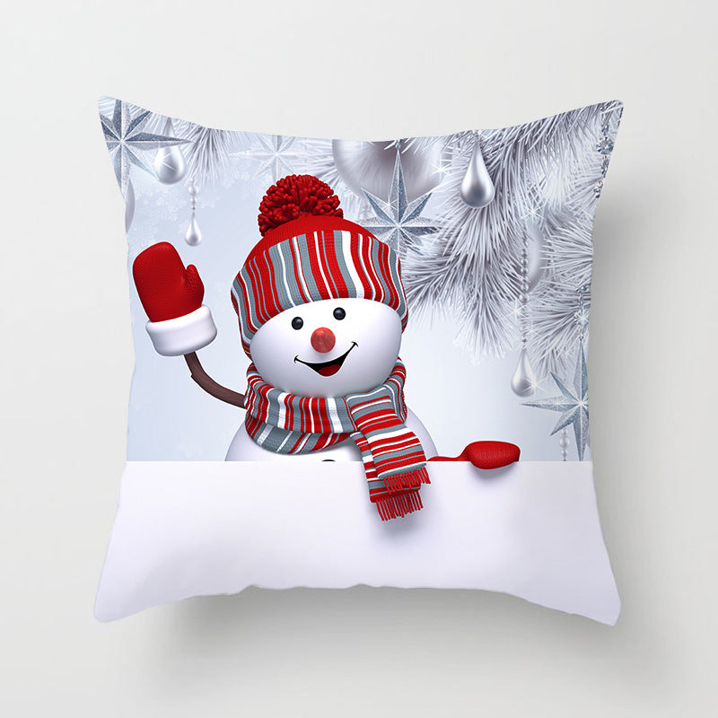 Snowman Series Peach Soul Pillow Cover