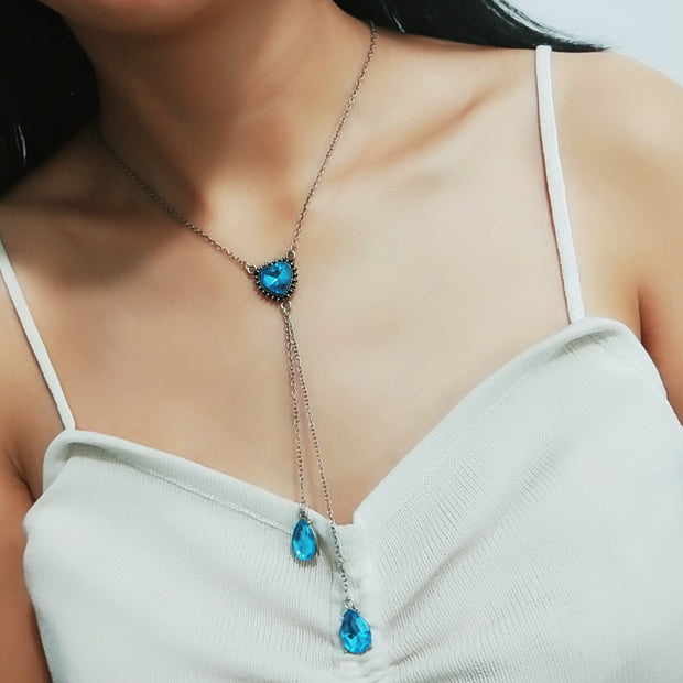 Blue Water Drop Necklace