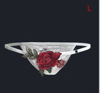 big flower embroidery panties