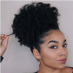 kinky hair bun