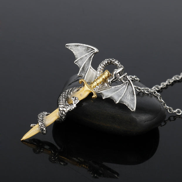 Pterosaur Golden Sword  Necklace