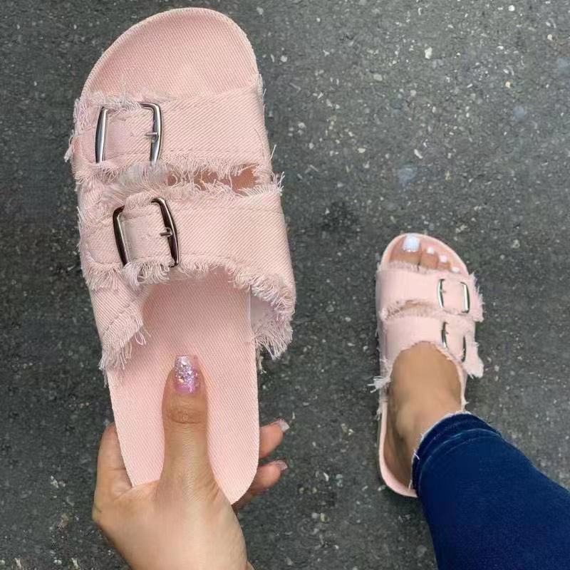 Double Buckle Lounge Slippers