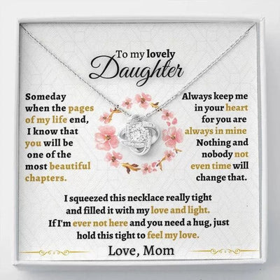 Mother Daughter Necklace with card